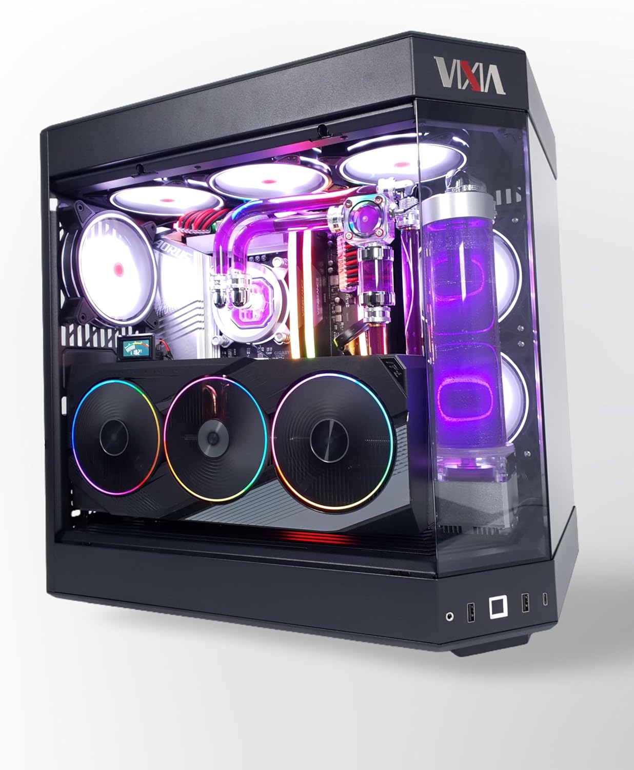 VIXIA High End Custom Watercooled Gaming PC - Intel Core i9 14900K - Gigabyte Aero GeForce RTX 4090 - Corsair DDR5 64GB - Samsung 990 Pro PCIe4.0 NVME 2TB - Hyte Y60 Black - VXS-70B image 0 VIXIA High End Custom Watercooled Gaming PC - Intel Core i9 14900K - Gigabyte Aero GeForce RTX 4090 - Corsair DDR5 64GB - Samsung 990 Pro PCIe4.0 NVME 2TB - Hyte Y60 Black - VXS-70B image 0